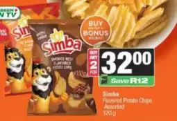 KwikSpar Simba Flavored Potato Chips Assorted offer