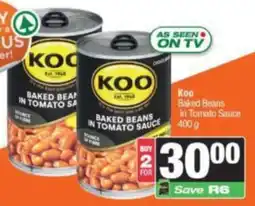 KwikSpar Koo Baked Beans in Tomato Sauce offer