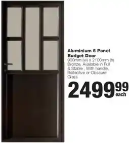 Build It Aluminium 5 Panel Budget Door offer