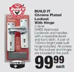 Build It BUILD IT Chrome Plated Lockset With Hinge offer