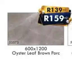 K Carrim Oyster Leaf Brown Porc offer