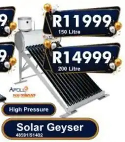 K Carrim Apollo Solar Geyser offer