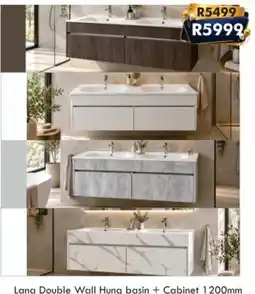 K Carrim Lana Double Wall Hung basin + Cabinet 1200mm offer