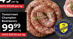 Oxford Freshmarket Tomorrows Champion Boerewors offer