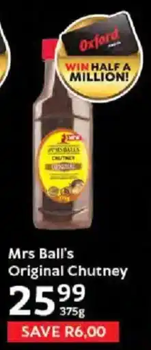 Oxford Freshmarket Mrs Ball's Original Chutney offer