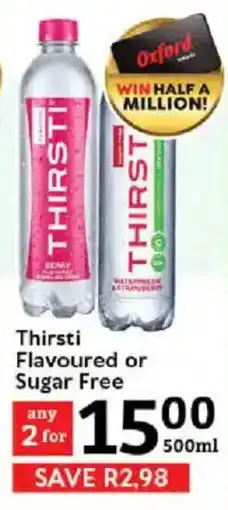 Oxford Freshmarket Thirsti offer