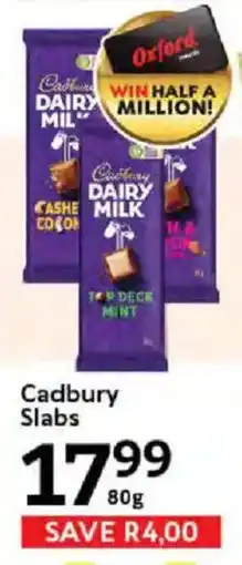 Oxford Freshmarket Cadbury Slabs offer