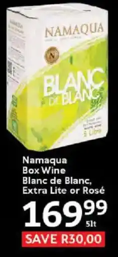 Oxford Freshmarket Namaqua Box Wine Blanc de Blanc offer
