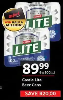 Oxford Freshmarket Castle Lite Beer Cans offer