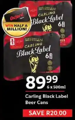 Oxford Freshmarket Carling Black Label Beer Cans offer