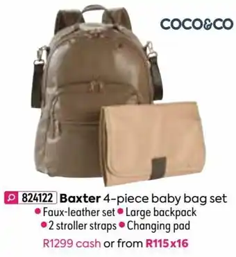 HomeChoice Baxter 4-Piece Baby Bag Set offer
