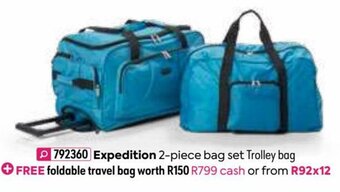 HomeChoice Expedition 2-Piece Bag Set Trolley Bag offer