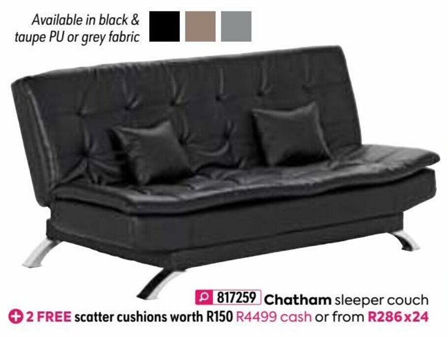 Chatham Sleeper Couch offer at HomeChoice