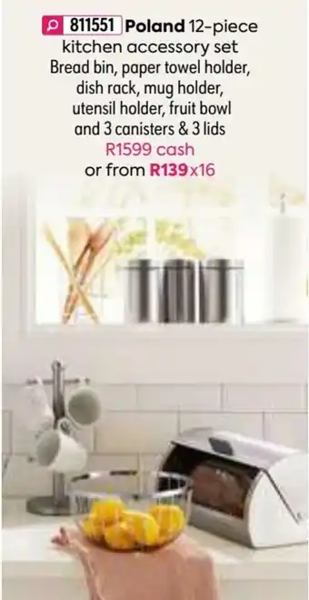 HomeChoice Poland 12-Piece Kitchen Accessory Set offer