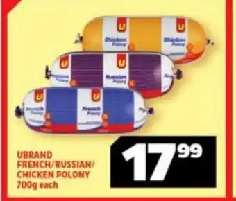 Usave Ubrand French/Russian/Chicken Polony 700g each offer