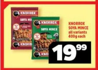 Usave Knorrox Soya Mince All Variants 400g each offer