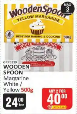 KitKat Cash and Carry WOODEN SPOON Margarine White / Yellow 500g offer