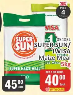KitKat Cash and Carry SUPER SUN/IWISA Maize Meal 5kg offer