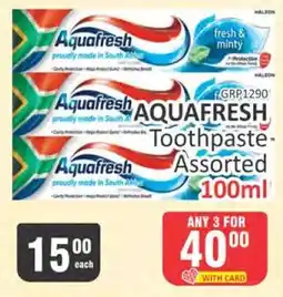 KitKat Cash and Carry AQUAFRESH Toothpaste Assorted offer