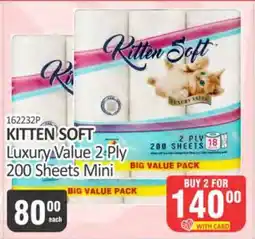 KitKat Cash and Carry KITTEN SOFT Luxury Value 2 Ply 200 Sheets Mini offer