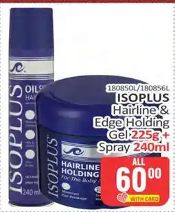 KitKat Cash and Carry ISOPLUS Hairline & Edge Holding Gel 225g + Spray 240ml offer