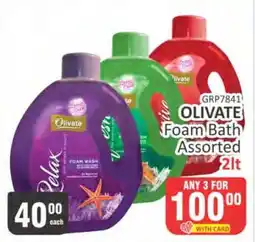 KitKat Cash and Carry OLIVATE Foam Bath Assorted 2lt offer