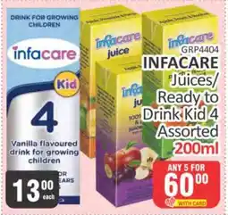 KitKat Cash and Carry INFACARE Juices/Ready to Drink Kid 4 Assorted 200ml offer