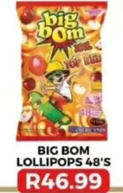 Saverite BIG BOM LOLLIPOPS 48'S offer