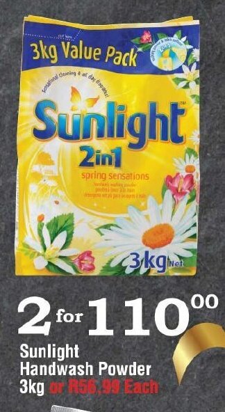 Oxford Freshmarket Sunlight Handwash Powder 3kg offer