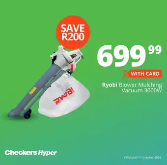 Ryobi Blower Mulching Vacuum 3000W