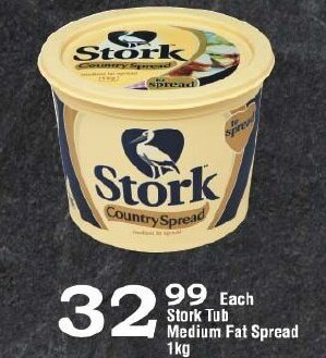 Oxford Freshmarket Stork Tub Medium Fat Spread 1kg offer