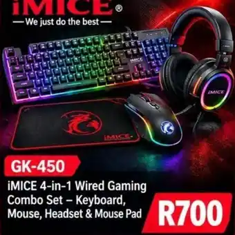 IMICE 4-in-1 Wired Gaming Combo Set