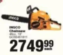 Build It INGCO Chainsaw offer