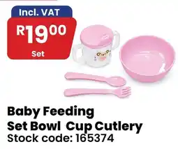Africa Cash and Carry Baby Feeding Set Bowl Cup Cutlery offer