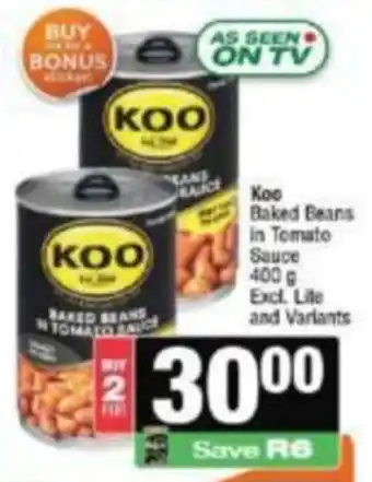 Koo Baked Beans in Tomato Sauce