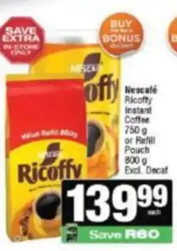 KwikSpar Nescafé Ricoffy Instant Coffee offer