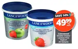 Checkers Lancewood Double Cream Lactose Free Yoghurt offer