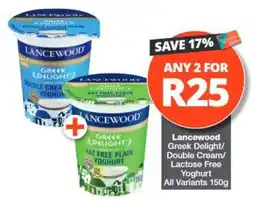 Checkers Lancewood Greek Delight Yoghurt offer