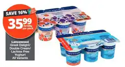 Checkers Lancewood Greek Delight/Double Cream/Lactose Free Yoghurt offer