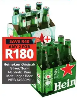 Checkers Liquor Shop Heineken Original/Silver/Non-Alcoholic Pure Malt Lager Beer offer