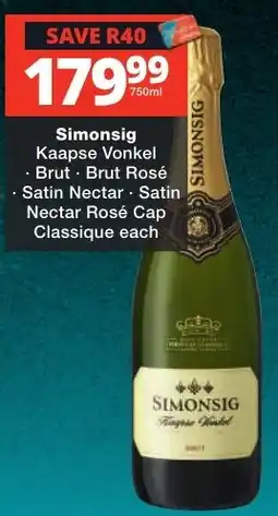 Checkers Liquor Shop Simonsig Kaapse Vonkel offer