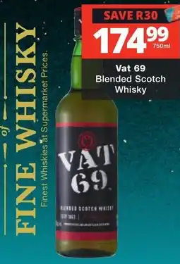 Checkers Liquor Shop Vat 69 Blended Scotch Whisky offer