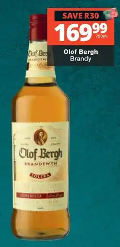 Checkers Liquor Shop Olof Bergh Brandy offer