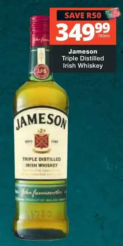 Checkers Liquor Shop Jameson Triple Distilled Irish Whiskey offer