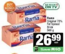 KwikSpar Rama Original 70% Fat Spread Brick offer