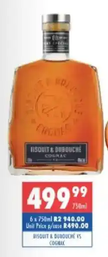 Ultra Liquors Bisquit & Dubouché VS Cognac offer