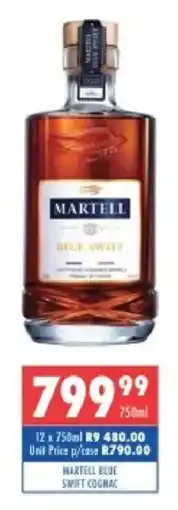 Ultra Liquors Martell Blue Swift Cognac offer
