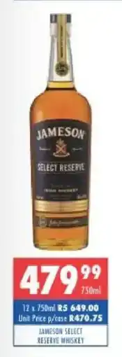 Ultra Liquors Jameson Select Reserve Whiskey offer