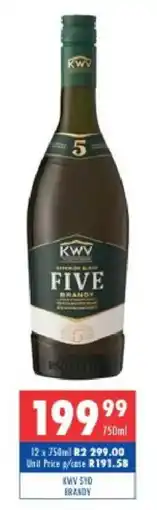 Ultra Liquors KWW FIVE BRANDY offer