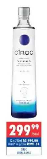 Ultra Liquors CÎROC VODKA offer